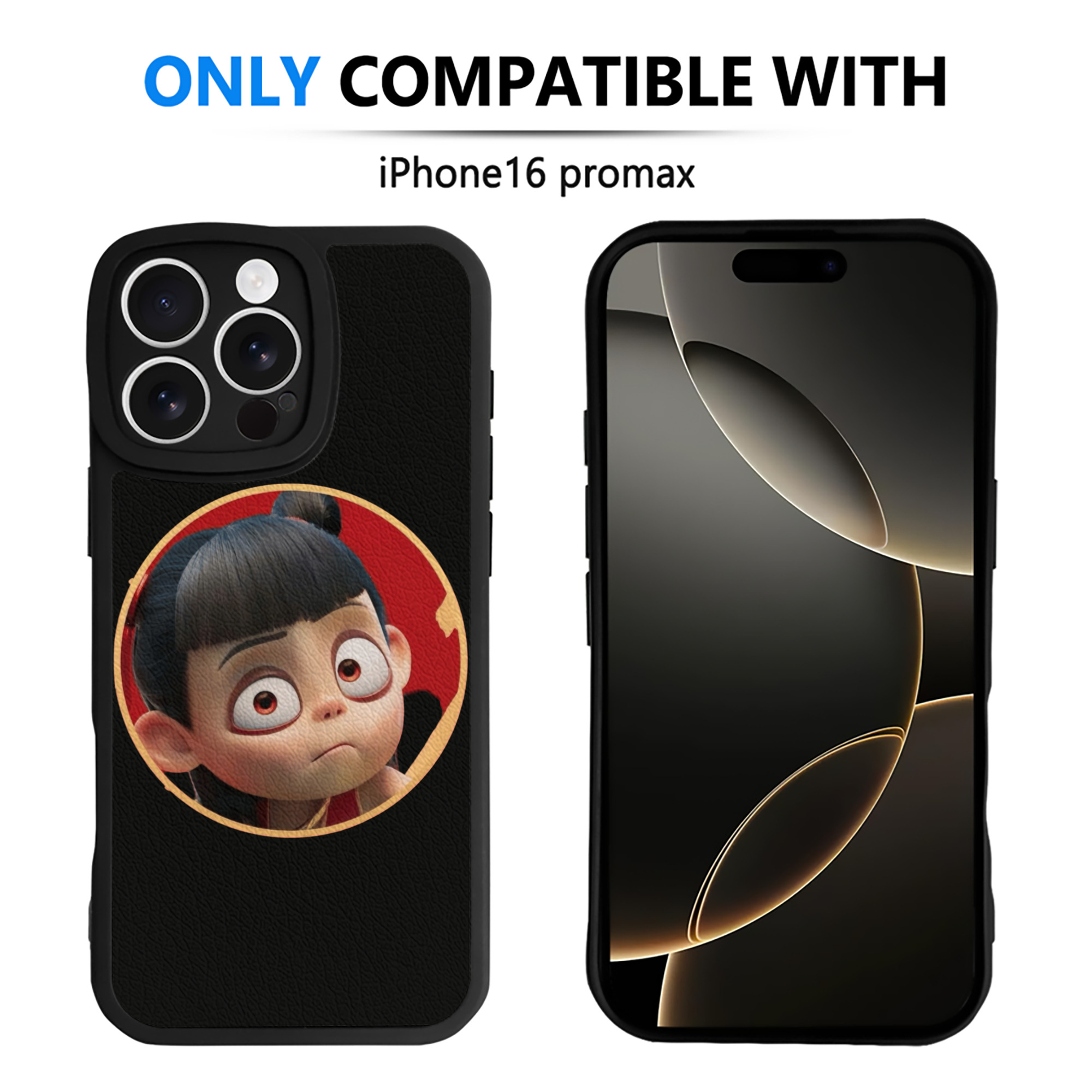 （画像用） Ne Zha 2 ナタ 魔童の大暴れ 【iPhone 16シリーズ対応】シリコンスマホケース（レザー調） 材質：シリコン